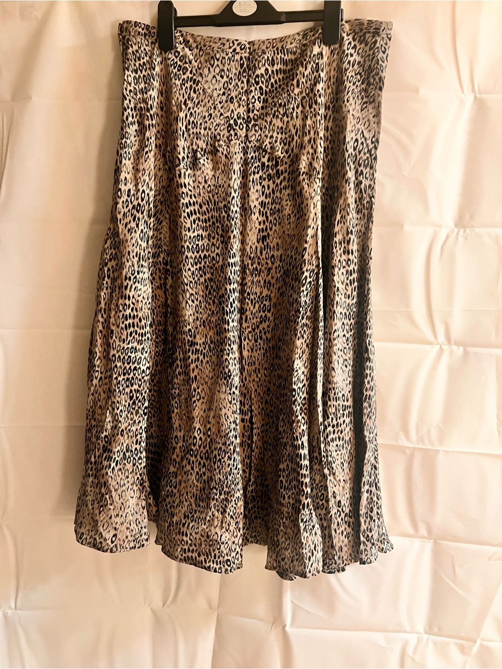 Kate Hill Leopard Print Circle Skirt in Brown and Black